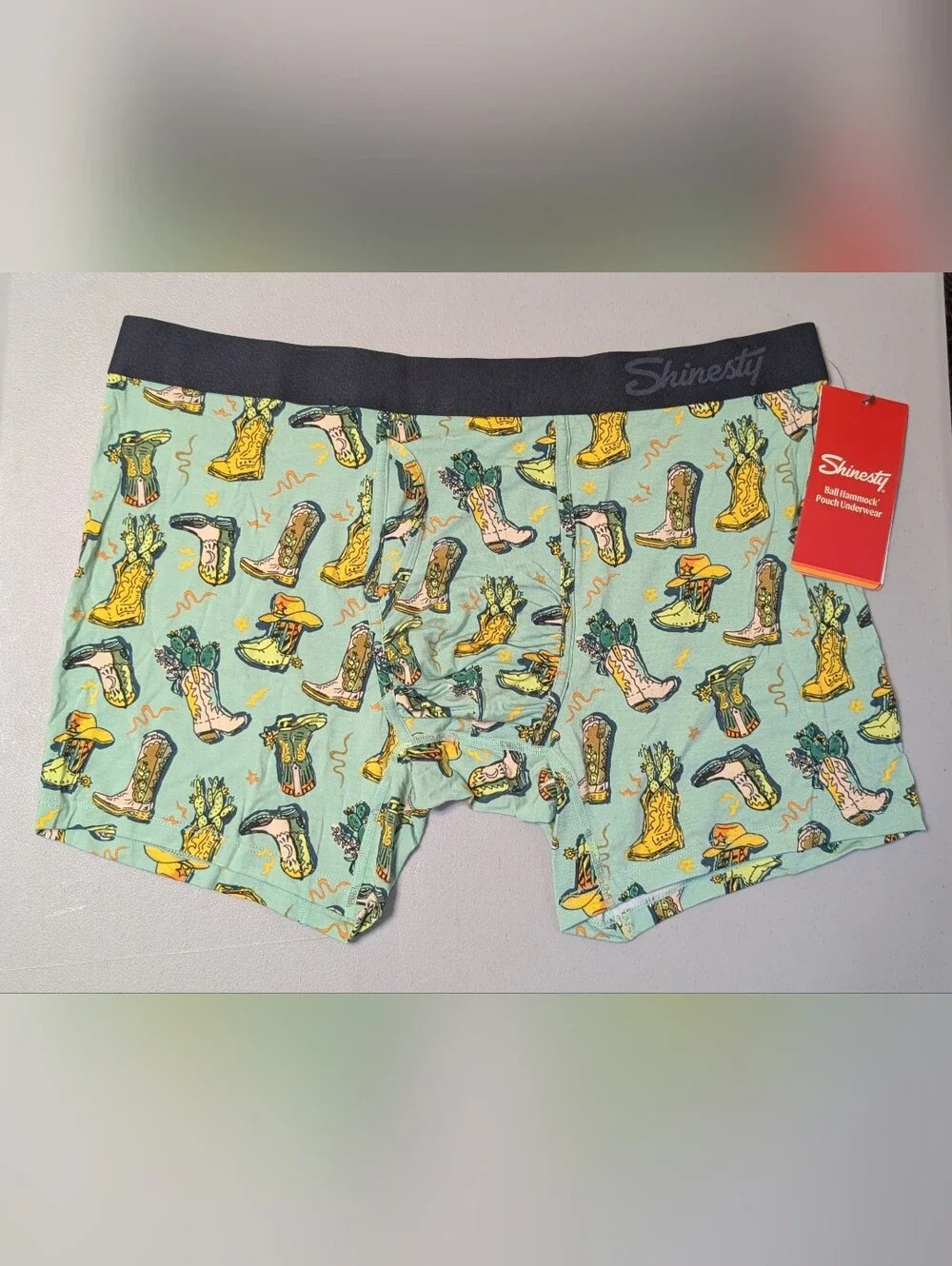 NWT Shinesty cowboy boots ball hammock underwear, XL